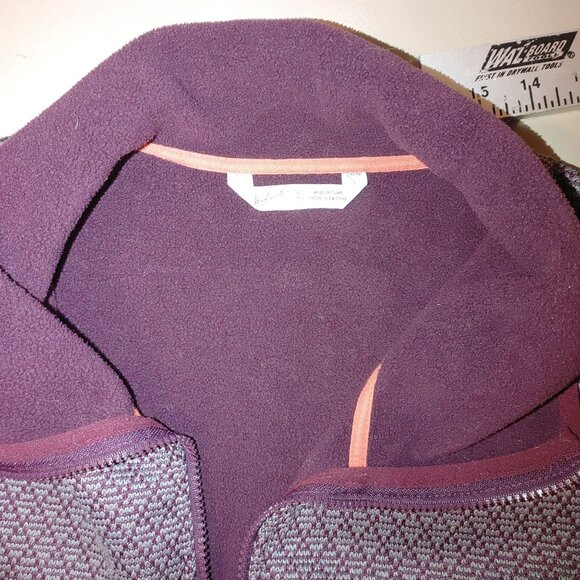 Woolrich XL Coat Women's Lochlyn Fleece Fitted Long Full Zip Jacket Wine - Picture 11 of 11